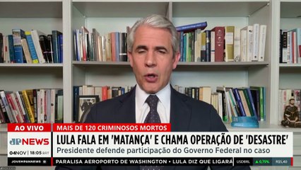 Lula chama megaoperação no RJ de ‘matança’ e afirma que ação foi um ‘desastre’
