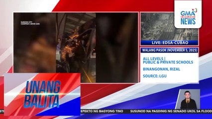 Driver, patay matapos sumalpok sa poste ng skyway ang minamanehong tractor head, pahinante, sugatan | Unang Balita