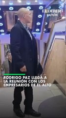 Rodrigo Paz llega a  la reunión con los empresarios de El Alto