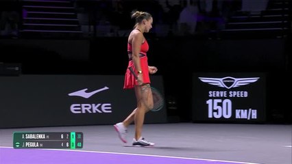 Sabalenka goes two from two at WTA Finals by beating Pegula