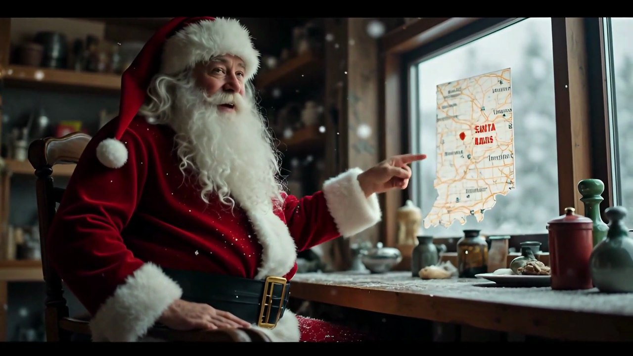 Santa Visits a Real Town Named Santa Claus, Indiana! 🎅✨