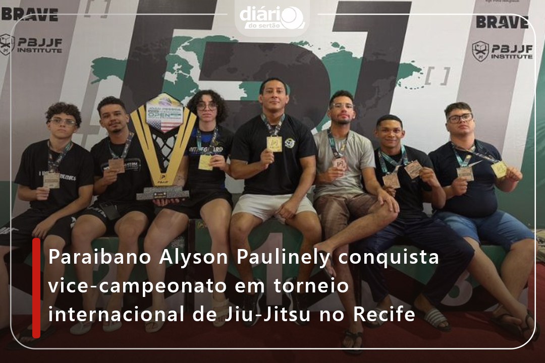 Paraibano Alyson Paulinely conquista vice-campeonato em torneio internacional de Jiu-Jitsu no Recife