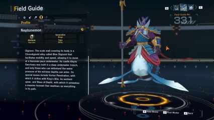 neptunemon all digivolution/de-digivolution/profile Digimon Story Time Stranger