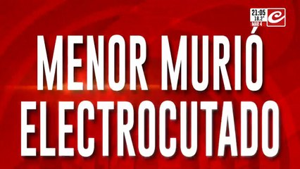 Menor murió electrocutado al bajar un pasacalle por 1000 pesos