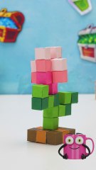 DIY minecraft flower made from paper 🌼✂️🎮 #minecraft #papercraft