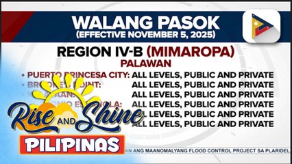 Pasok sa ilang paaralan sa Luzon at Visayas, suspendido dahil sa hagupit ng Bagyong #TinoPH