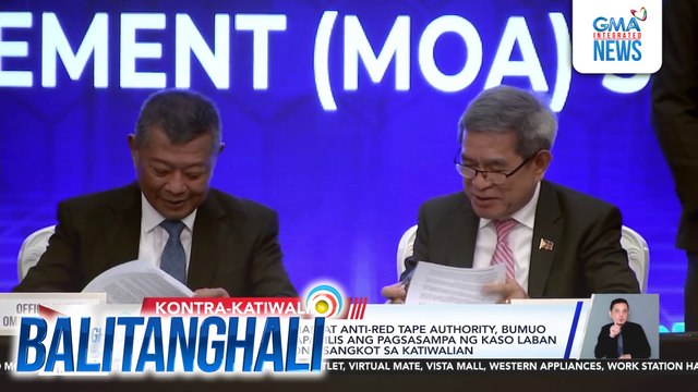 Office of the Ombudsman at Anti-Red Tape Authority, bumuo ng kasunduan para mapabilis ang pagsasampa ng kaso laban sa mga taga-gobyernong sangkot sa katiwalian | Balitanghali