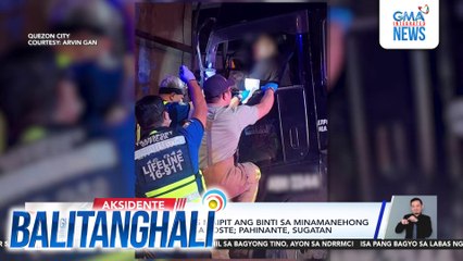 Driver, patay matapos maipit ang binti sa minamanehong truck na sumalpok sa poste; pahinante, sugatan | Balitanghali