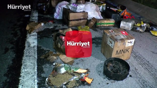 Kuzey Marmara Otoyolu’nda seyir halindeki kamyon alev aldı