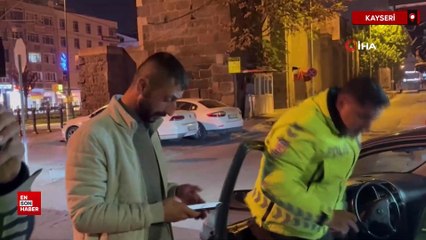 Kayseri’de alkollü sürücü kimlik yerine sosyal medya hesabını açtı