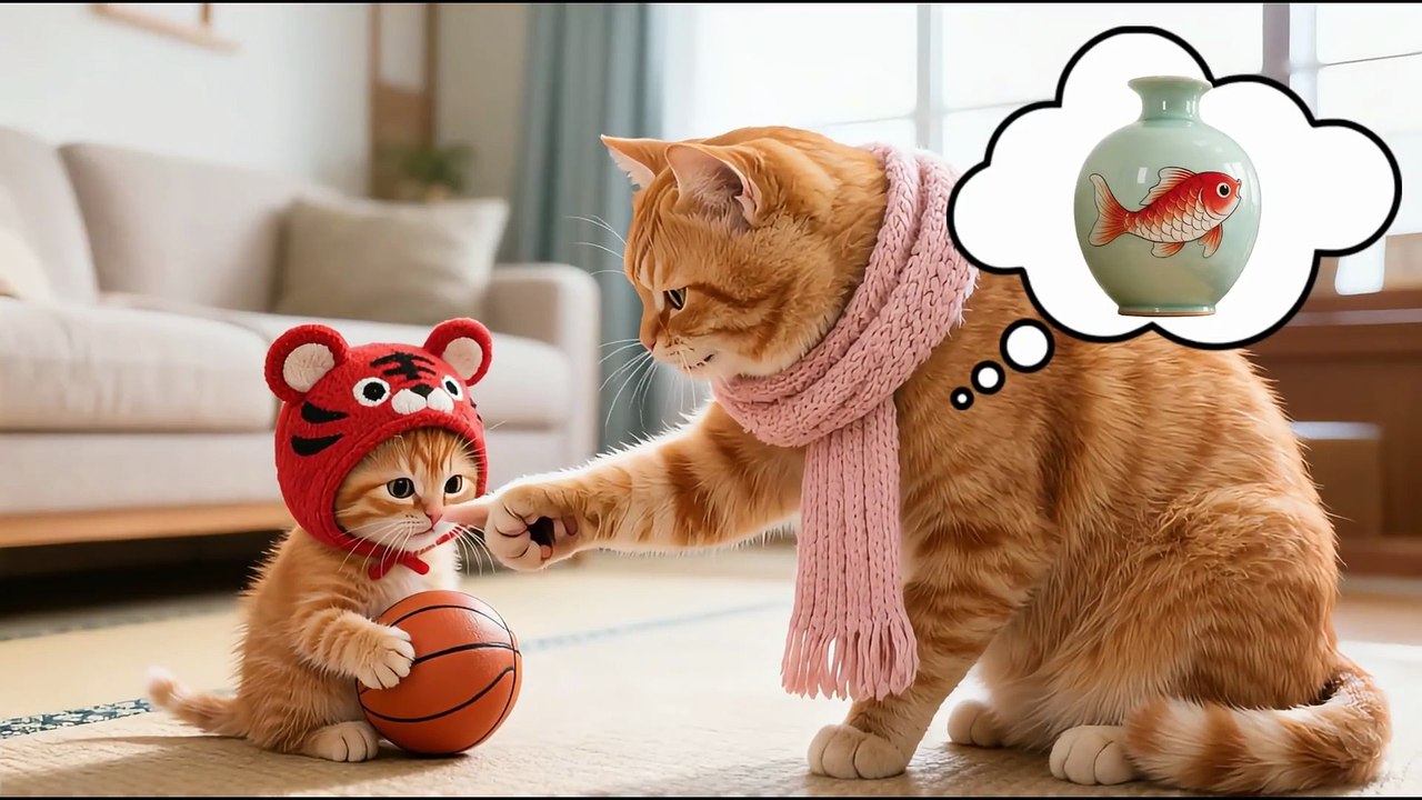 Tiger-Hat Kitten Breaks a Vase & Tries to Hide It 😿💔 MaMa Cat’s Gentle Lesson on Honesty Melts Hearts ❤️🐾