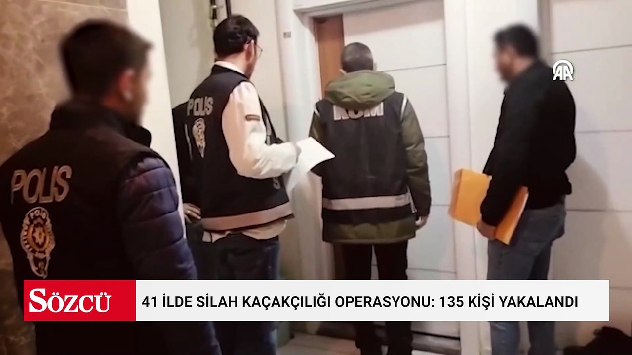 41 ilde silah kaçakçılığı operasyonu: 135 kişi yakalandı