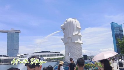 Singapore Day 1 Vlog | Art Museum, Merlion Park & Marina Bay Sands | Artistic Travel Vlog