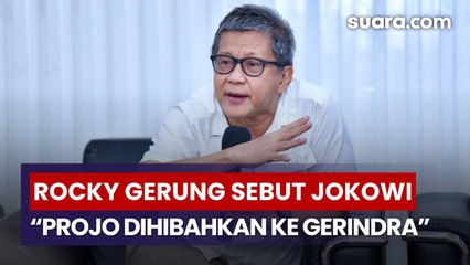 Rocky Gerung Sebut Jokowi Izinkan Projo Dihibahkan ke Gerindra