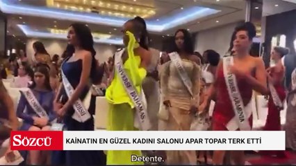 Kainatın en güzel kadını salonu apar topar terk etti