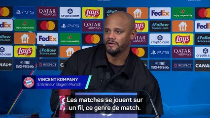 Kompany sur la victoire contre la PSG : "Ça se joue sur un fil"