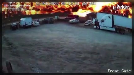 États-Unis : les images aériennes du crash d’un avion-cargo à Louisville qui a fait sept morts