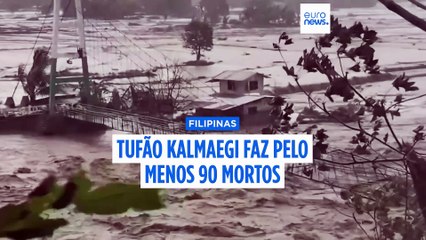 Tufão nas Filipinas faz mais de 90 mortos