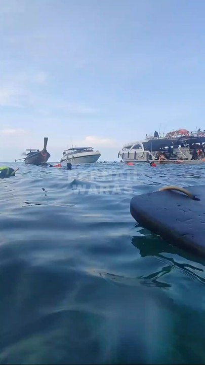 Diving among the coral reefs and ornamental fish in the sea