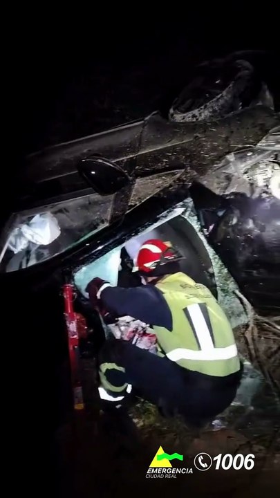 Cuatro heridos en una salida de vía en la N-420