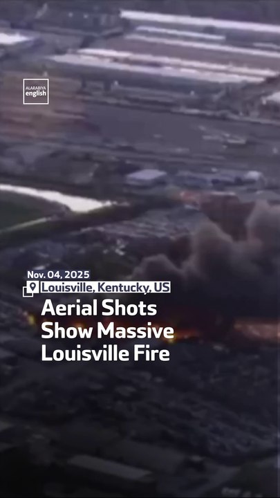 Aerial Shots Show Massive Louisville Fire