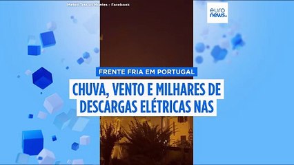 Chuva, vento e quase 50 mil descargas elétricas à passagem de frente fria em Portugal