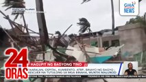 Paaralan, ospital, kumbento, atbp., binayo ng bagyo; rescuer na tutulong sa mga binaha, muntik malunod | 24 Oras