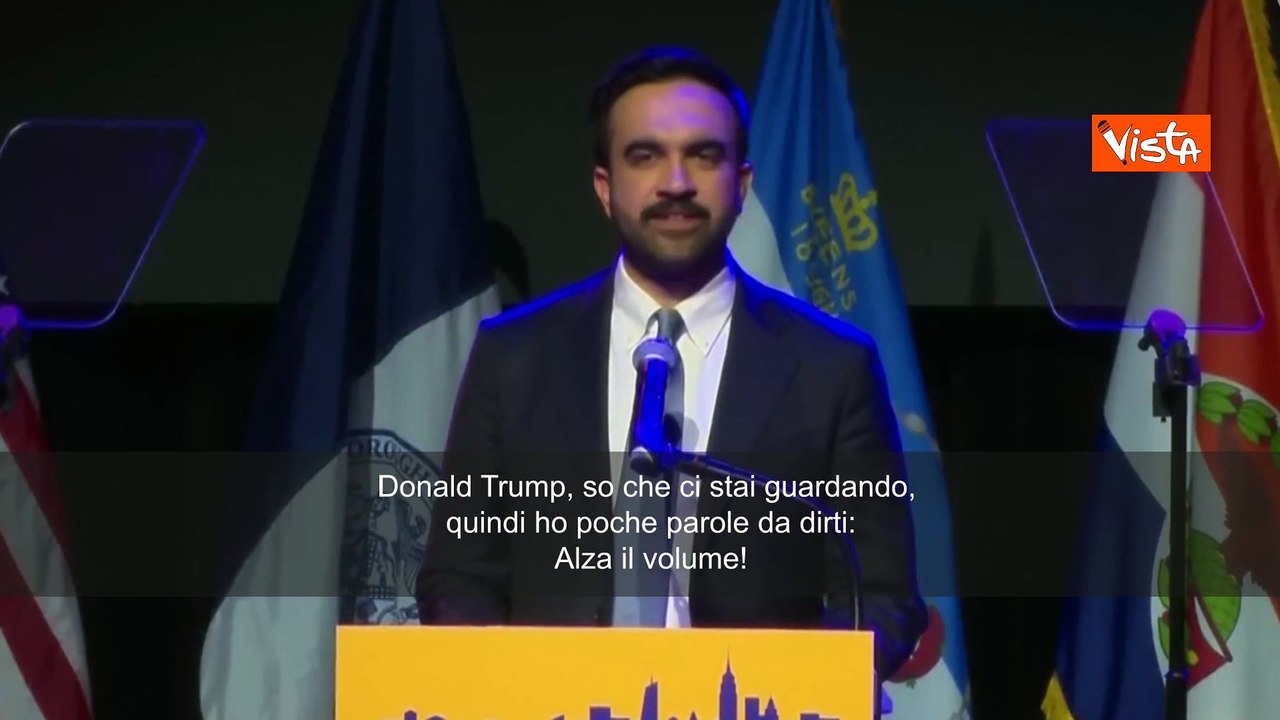 Nuovo sindaco di NY Mamdani a Trump: So che ci stai guardando, ho poche per te, "Alza il volume"