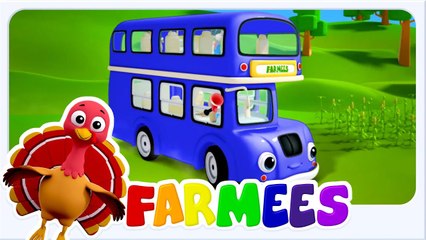 Wheels on the Bus | Farmees Nursery Rhymes & Kids Songs | Popular Baby Songs for Children