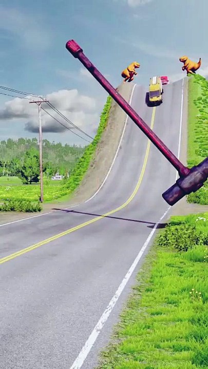 Realistic BeamNG Drive car crash physics. Watch in
