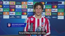 Giuliano Simeone recibe el premio a MVP del partido | Atlético de Madrid vs. Union Saint-Gilloise