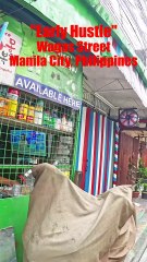 Early Hustle on Wagas Street in Manila City in the Philippines