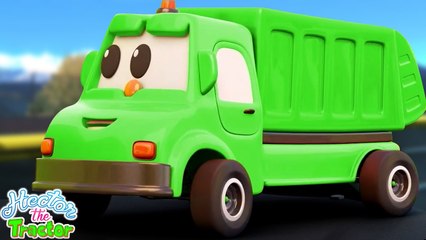 Five Little Garbage Trucks | Wheels On The Bus | Nursery Rhymes & Kids Songs for Children
