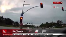 Arnavutköy'de kırmızı ışık ihlali faciaya davetiye çıkardı