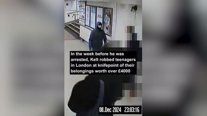 Moment violent thug Teddy Kelt is arrested in London