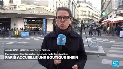 Shein ouvre un magasin à Paris, des manifestants protestent devant l'entrée