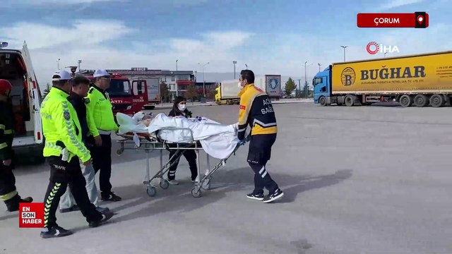 Çorum'da Helikopter ambulans, motosiklet kazasında ağır yaralanan çocuk için havalandı