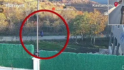 Kastamonu’da anne ile 5 yaşındaki oğlunun güvenlik kamerasına yansıyan görüntüleri ortaya çıktı