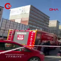 Ankara Sosyal Bilimler Üniversitesi'nin Ulus'taki binasında yangın önleme sisteminde gaz sıkışmasına bağlı patlama