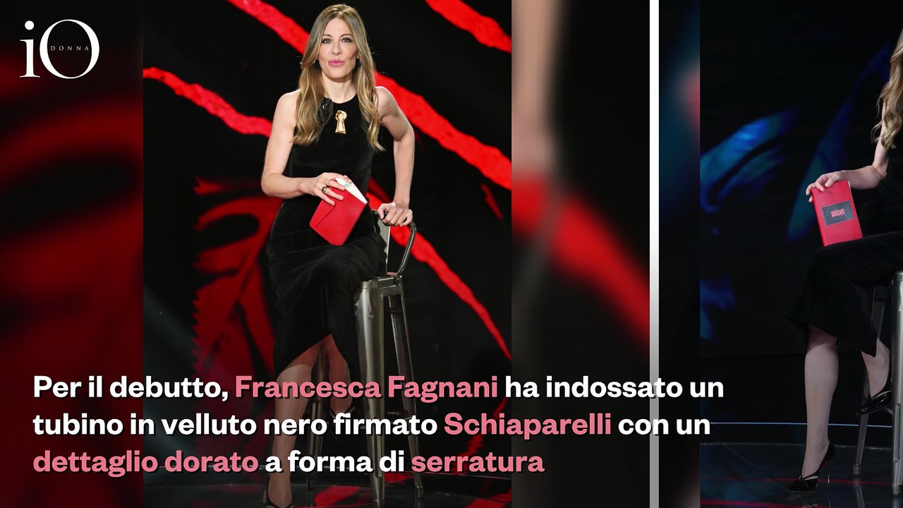 Lo stile impeccabile di Francesca Fagnani a "Belve": total black ed eleganza