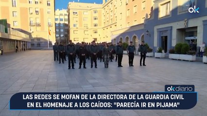 Las redes se mofan de la directora de la Guardia Civil en el homenaje a los caídos: "Parecía ir en pijama"