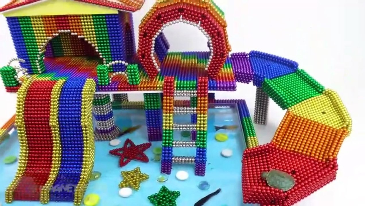 DIY - How To Build Mini Swimming Pool For Pet From Magnetic Balls (Satisfying) | Magnet World Series