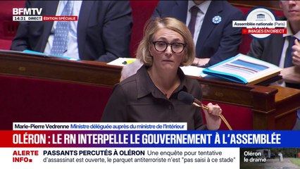 Oléron: l'auteur est "inconnu de tous les services de renseignement", indique Marie-Pierre Vedrenne, ministre déléguée auprès du ministre de l'Intérieur