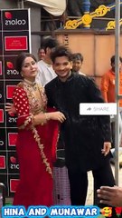 Bollywood Actress Hina Khan With Munawar Spotted in Flimcity Mumbai 🌹🥰❤️