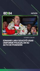 Edmand Lara solicitó usar uniforme policial en su acto de posesión