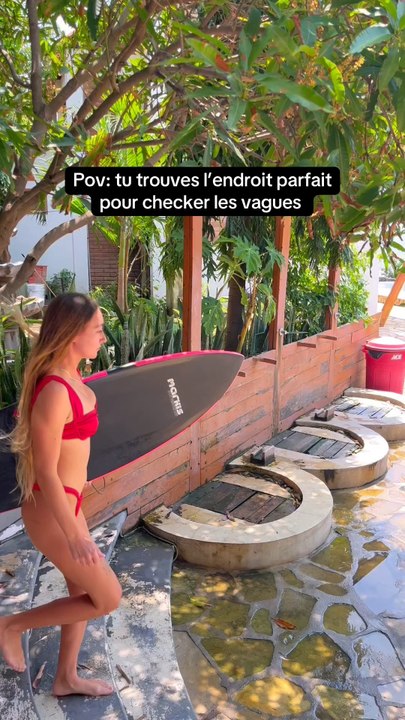 L’endroit parfait pour checker les vagues🥹😝🏄🏽‍♀️