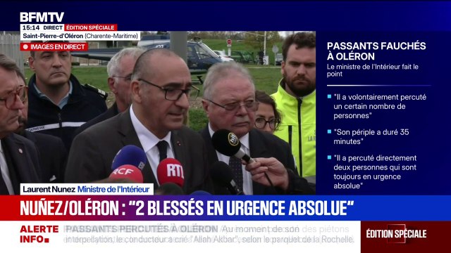Personnes volontairement percutées sur l’île d’Oléron: le parquet national antiterroriste est en observateur sur ce dossier, explique Laurent Nuñez
