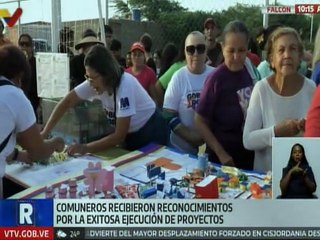 Comuneros del estado Falcón recibieron reconocimientos por la ejecución exitosa de los proyectos