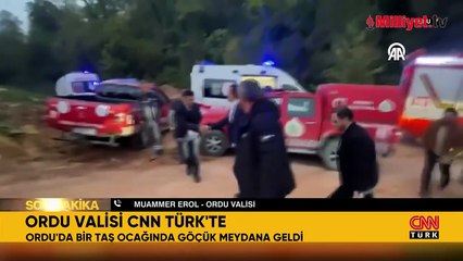 Ordu'da taş ocağında göçük! 2 kişi enkaz altında!