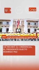 Así recibió su credencial el presidente electo Rodrigo Paz